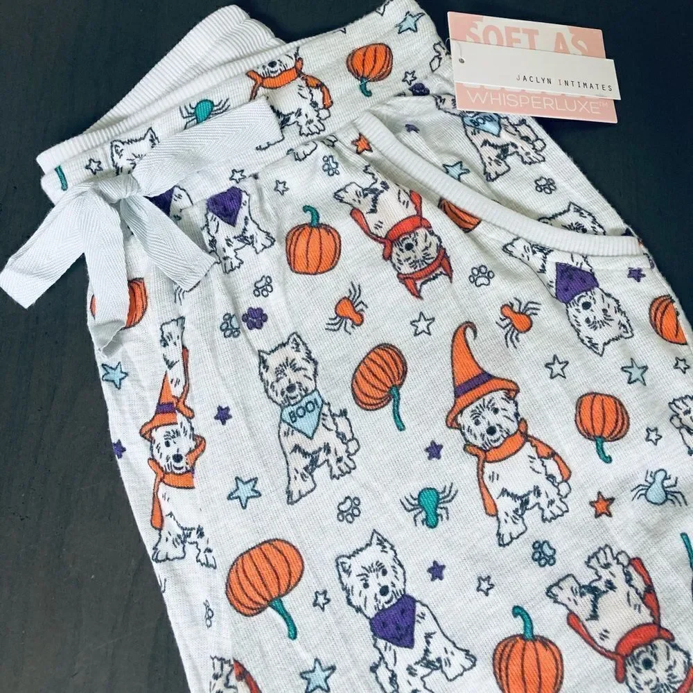 Halloween Dog Print Jaclyn Intimates Jogger PJ Lounge Pants